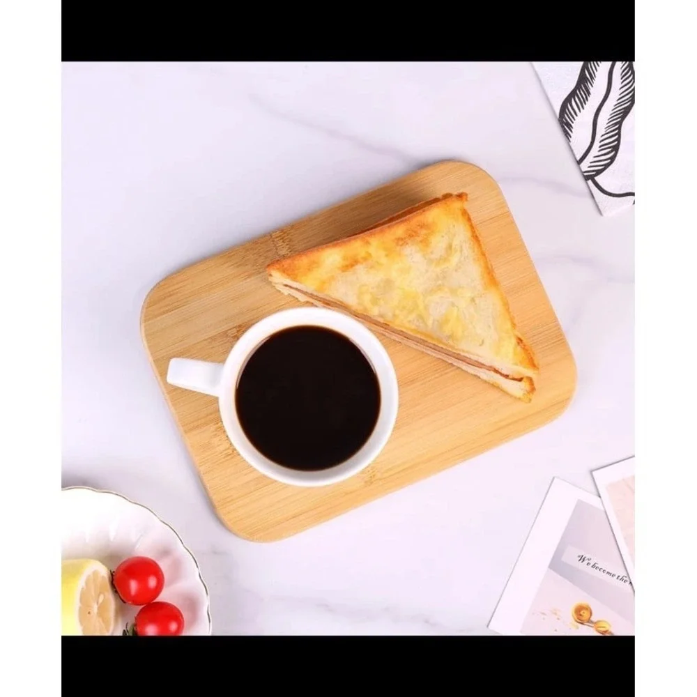 The Bamboo Guys Cutting Board Set for Kitchen Small Boards with Holder Serving